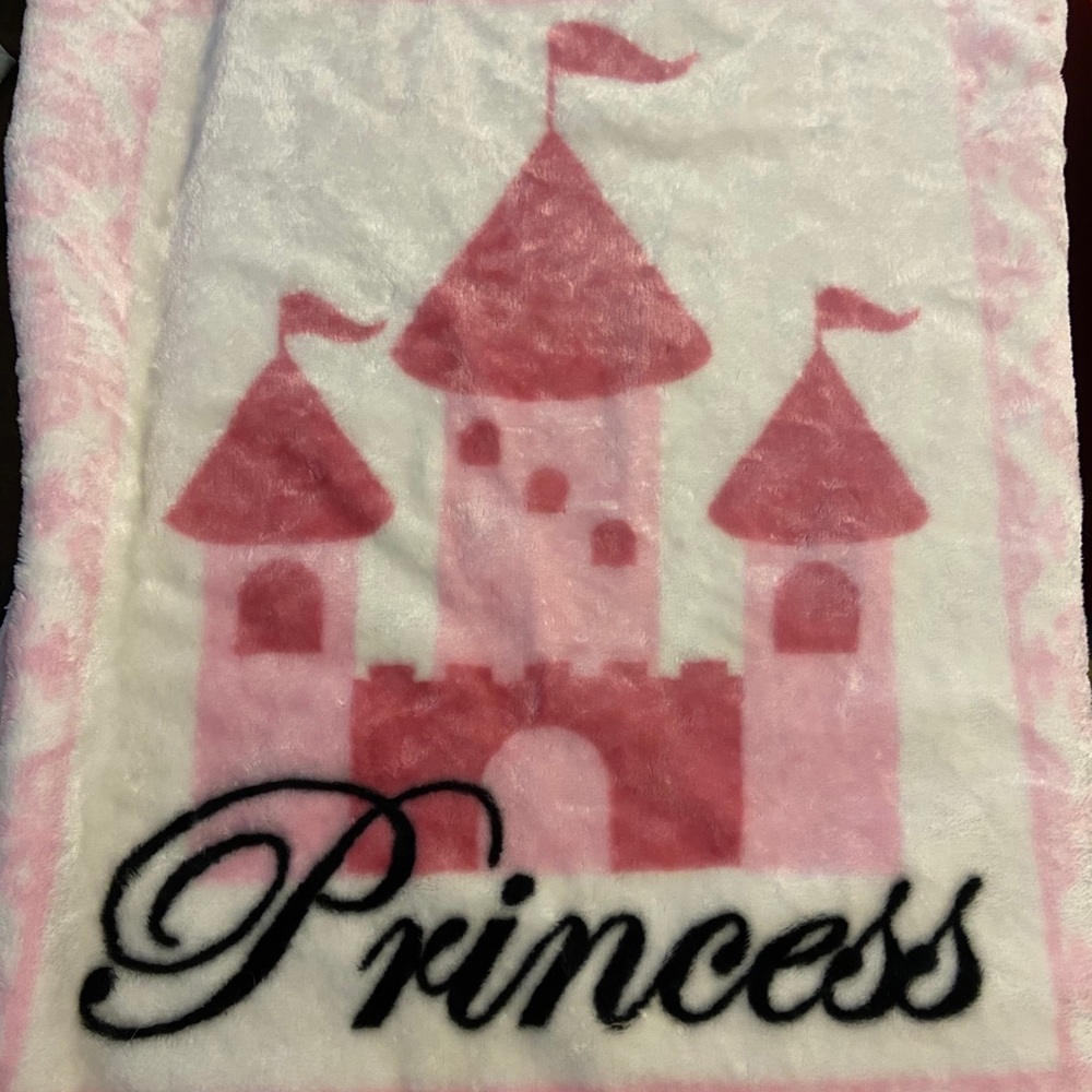 Plush baby blanket. Princess Castle